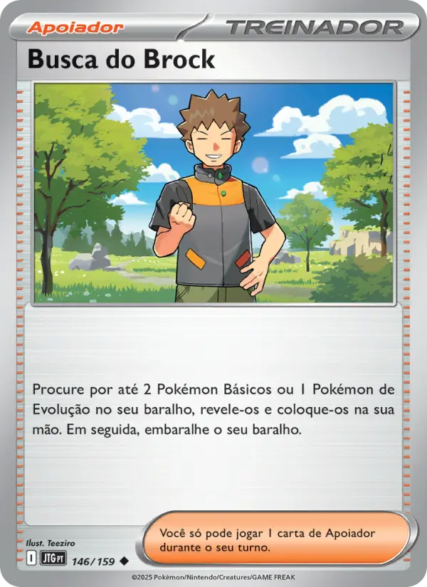 Carta Busca do Brock, número 146/159 da coleção Amigos de Jornada
