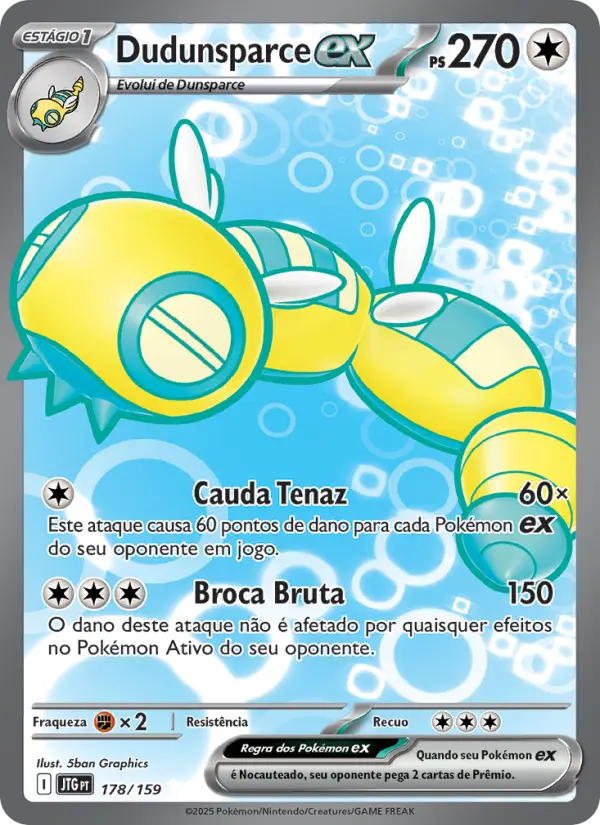 Carta Dudunsparce ex, número 178/159 da coleção Amigos de Jornada