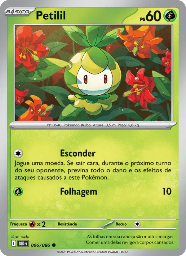 Carta Petilil, número 006/86 da coleção Raio Preto