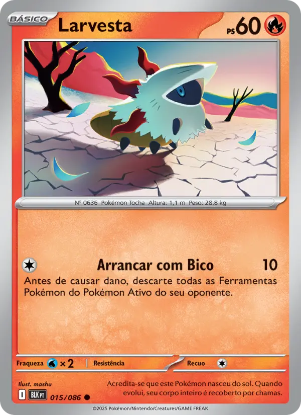 Carta Larvesta, número 015/86 da coleção Raio Preto