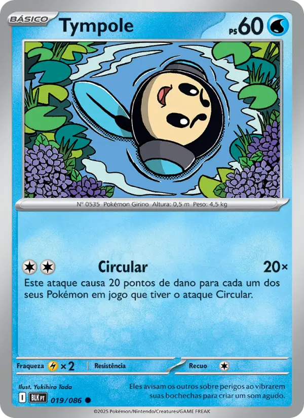 Carta Tympole, número 019/86 da coleção Raio Preto
