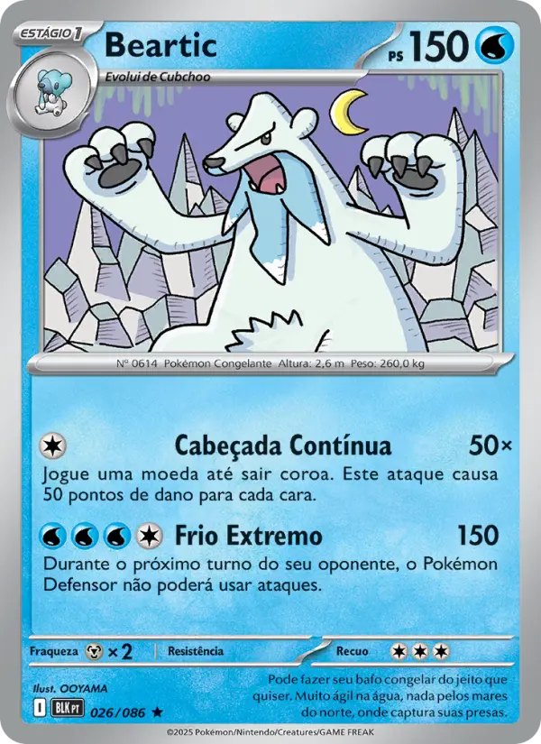 Carta Beartic, número 026/86 da coleção Raio Preto