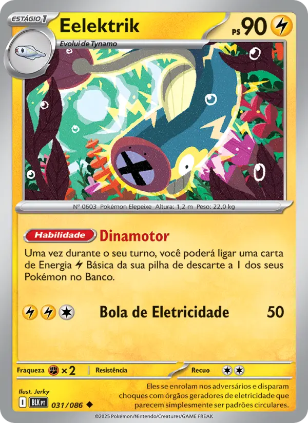 Carta Eelektrik, número 031/86 da coleção Raio Preto