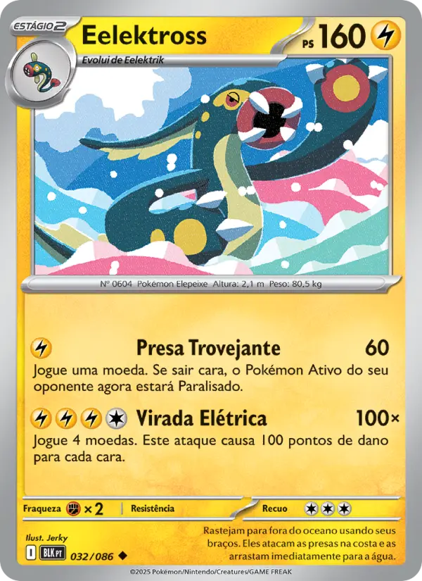 Carta Eelektross, número 032/86 da coleção Raio Preto