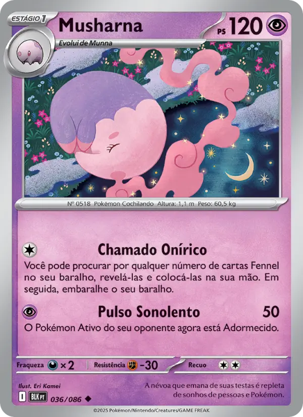Carta Musharna, número 036/86 da coleção Raio Preto