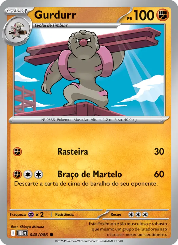 Carta Gurdurr, número 048/86 da coleção Raio Preto