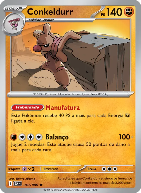 Carta Conkeldurr, número 049/86 da coleção Raio Preto