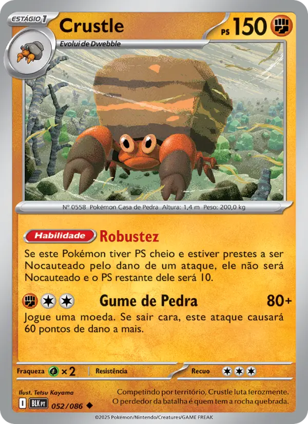 Carta Crustle, número 052/86 da coleção Raio Preto