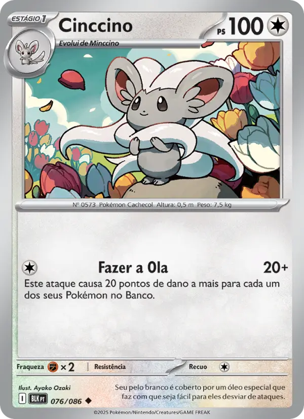 Carta Cinccino, número 076/86 da coleção Raio Preto