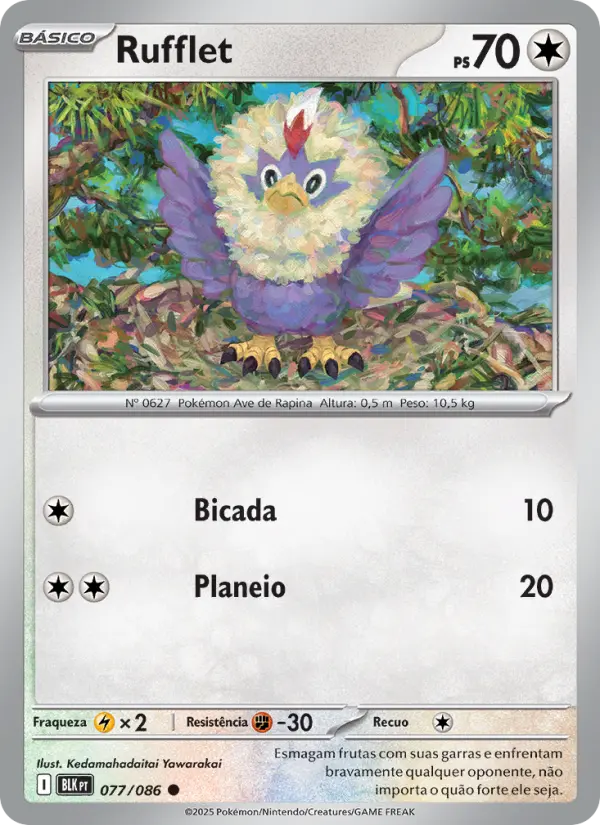 Carta Rufflet, número 077/86 da coleção Raio Preto
