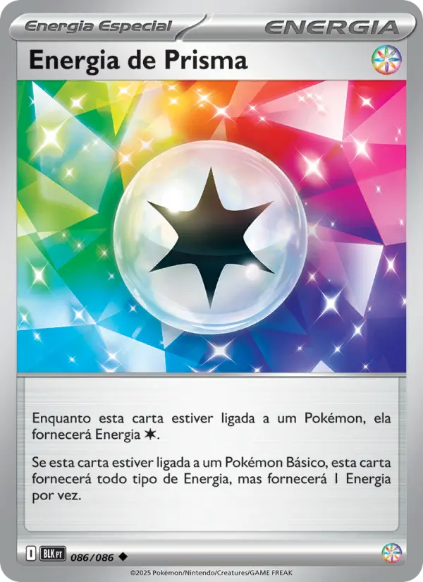 Carta Energia de Prisma, número 086/86 da coleção Raio Preto