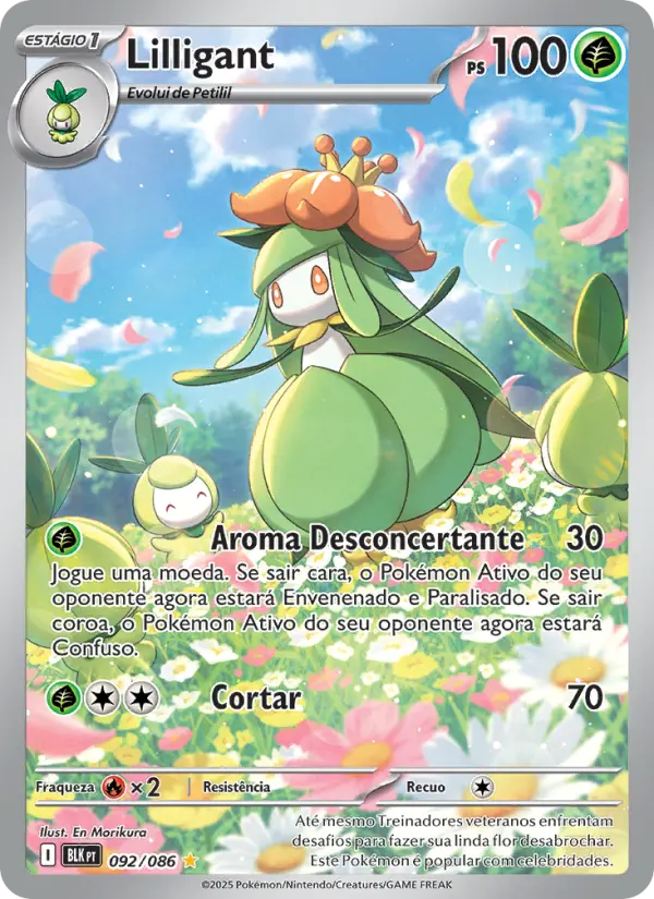 Carta Lilligant, número 092/86 da coleção Raio Preto