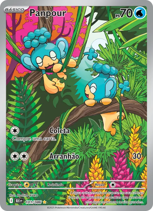 Carta Panpour, número 101/86 da coleção Raio Preto