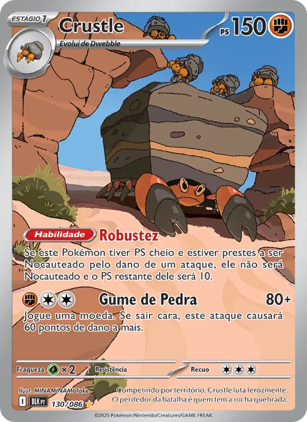 Carta Crustle, número 130/86 da coleção Raio Preto