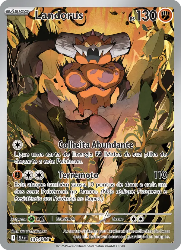 Carta Landorus, número 131/86 da coleção Raio Preto