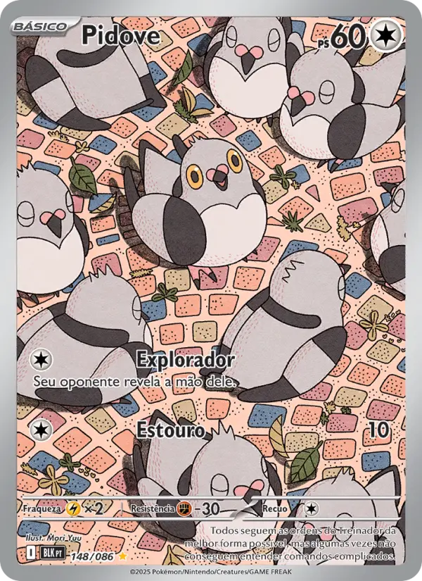 Carta Pidove, número 148/86 da coleção Raio Preto