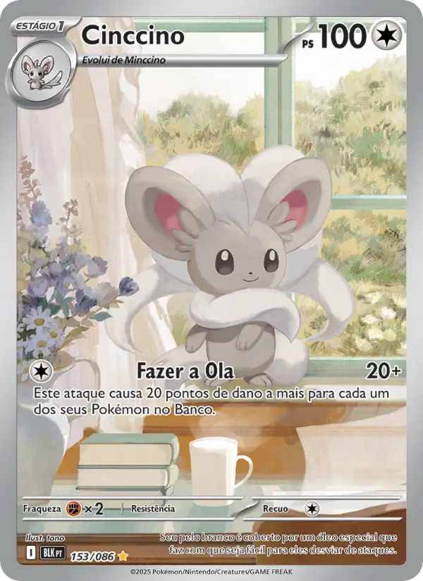 Carta Cinccino, número 153/86 da coleção Raio Preto