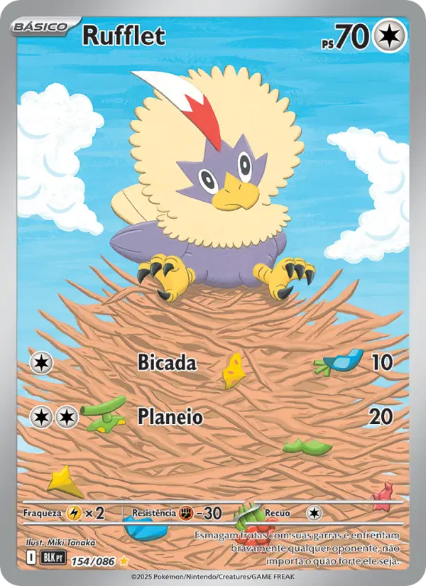 Carta Rufflet, número 154/86 da coleção Raio Preto