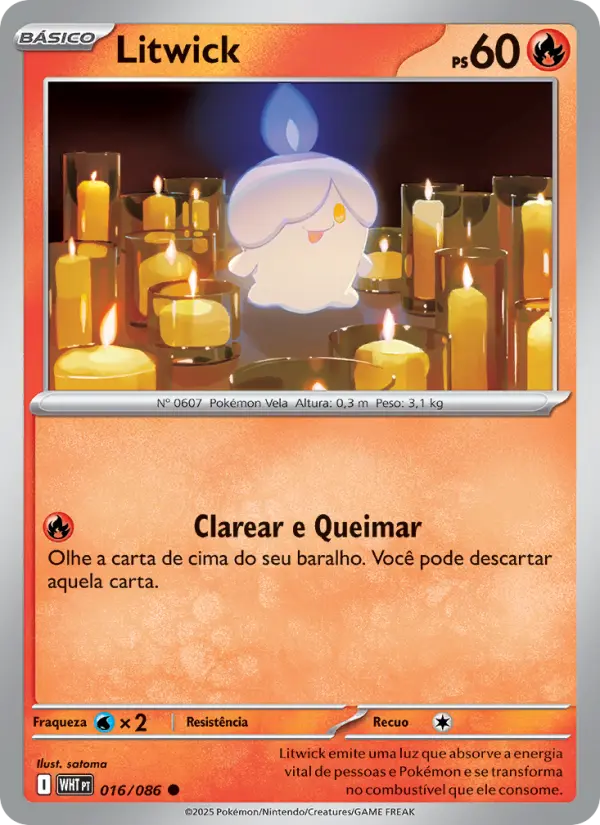 Carta Litwick, número 016/86 da coleção Fogo Branco