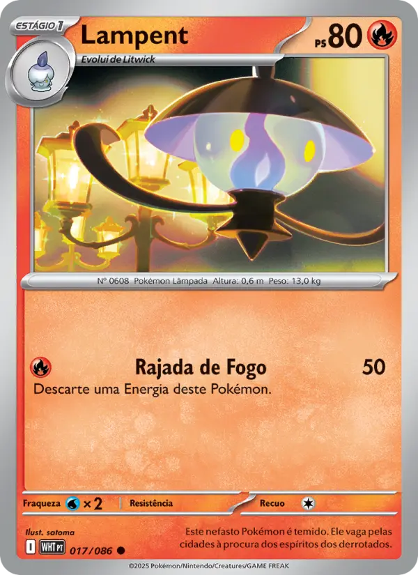 Carta Lampent, número 017/86 da coleção Fogo Branco