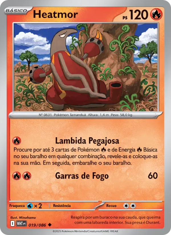 Carta Heatmor, número 019/86 da coleção Fogo Branco