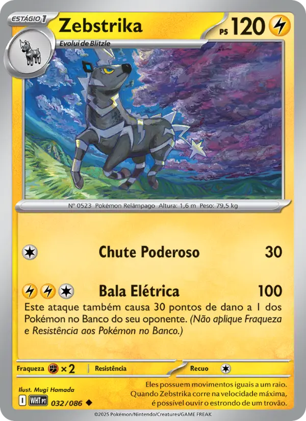 Carta Zebstrika, número 032/86 da coleção Fogo Branco