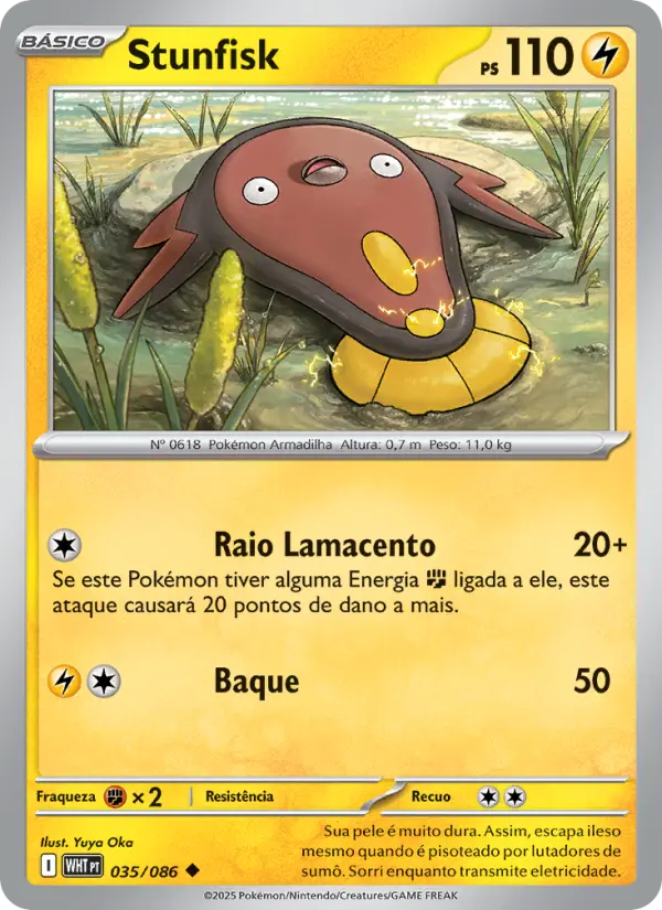 Carta Stunfisk, número 035/86 da coleção Fogo Branco