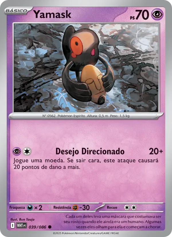 Carta Yamask, número 039/86 da coleção Fogo Branco