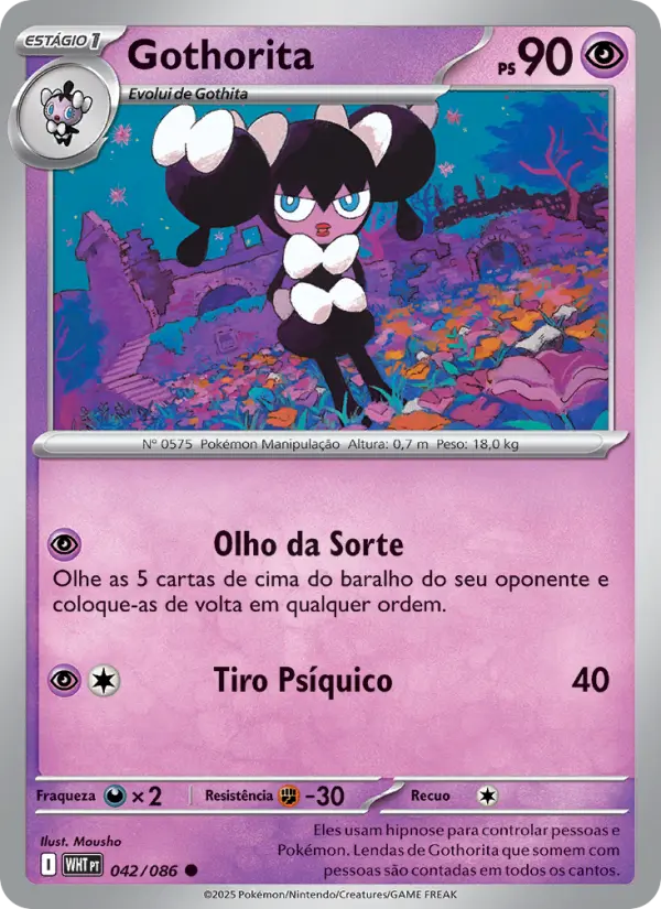 Carta Gothorita, número 042/86 da coleção Fogo Branco