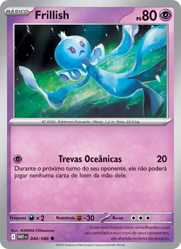 Carta Frillish, número 044/86 da coleção Fogo Branco