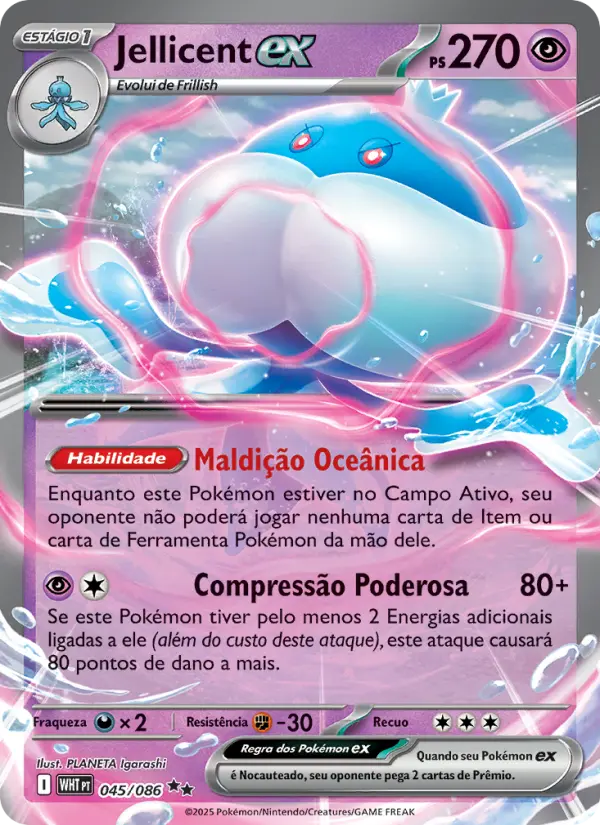 Carta Jellicent ex, número 045/86 da coleção Fogo Branco
