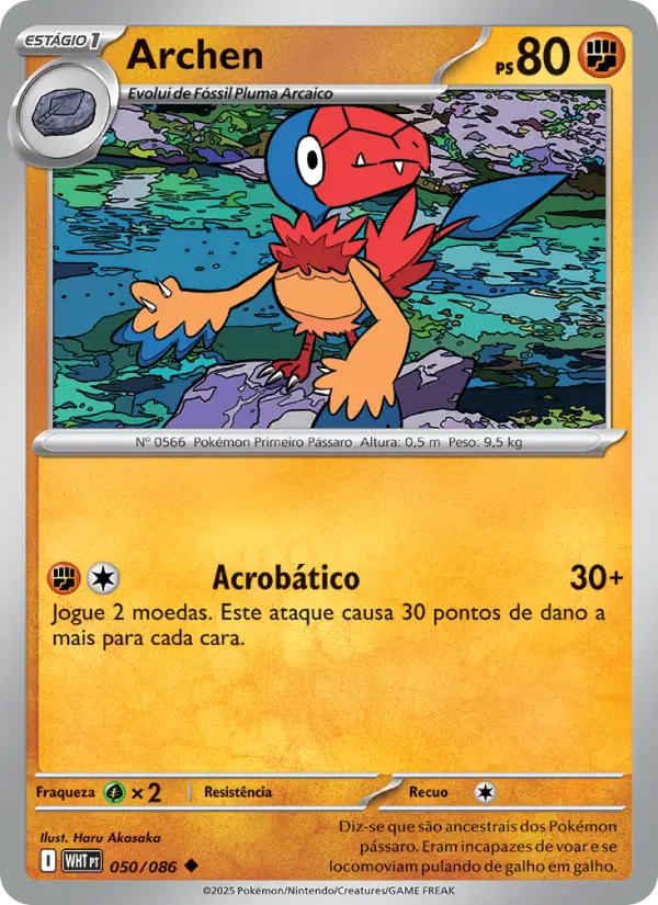 Carta Archen, número 050/86 da coleção Fogo Branco