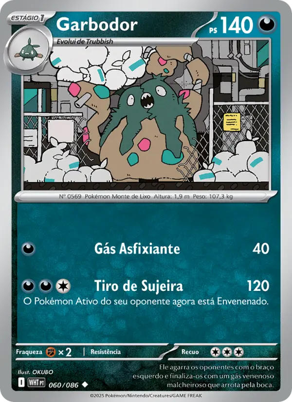 Carta Garbodor, número 060/86 da coleção Fogo Branco