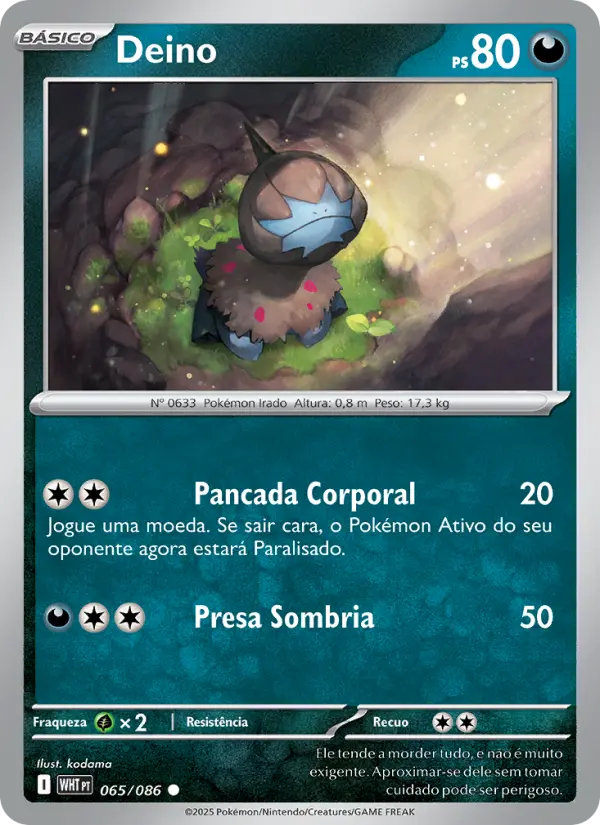 Carta Deino, número 065/86 da coleção Fogo Branco