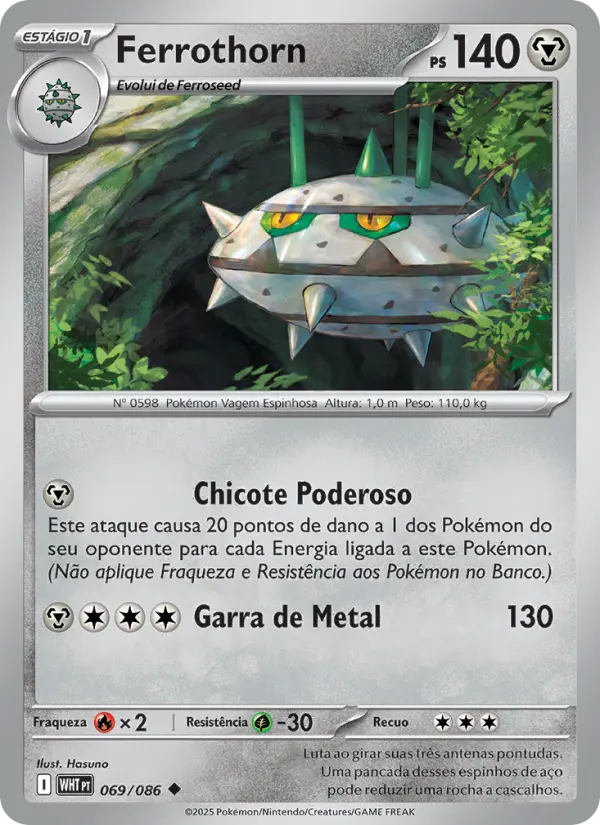 Carta Ferrothorn, número 069/86 da coleção Fogo Branco