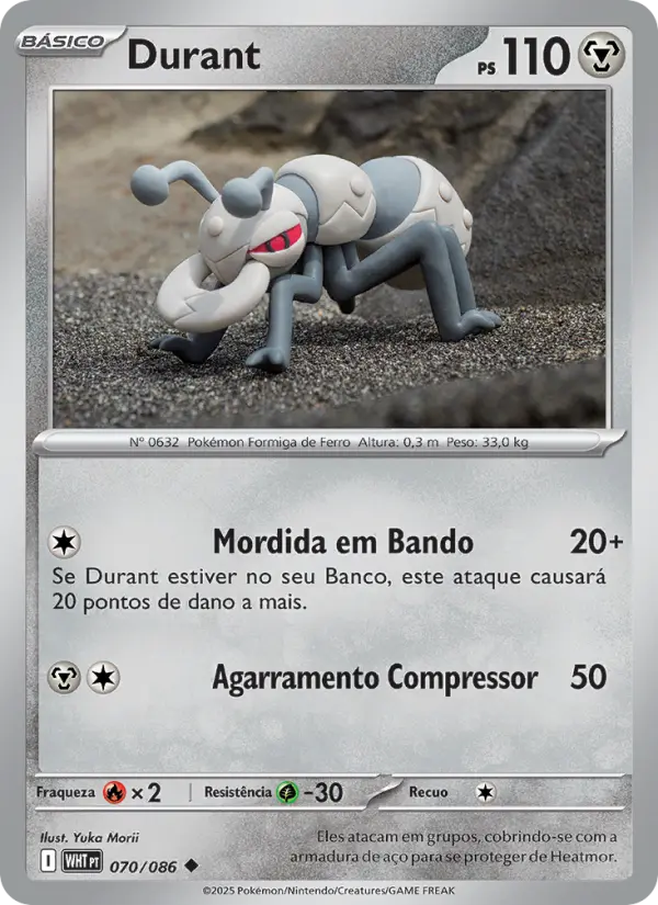 Carta Durant, número 070/86 da coleção Fogo Branco