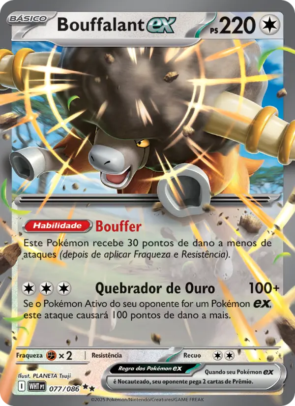 Carta Bouffalant ex, número 077/86 da coleção Fogo Branco