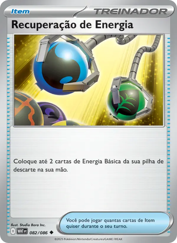 Carta Recuperação de Energia, número 082/86 da coleção Fogo Branco