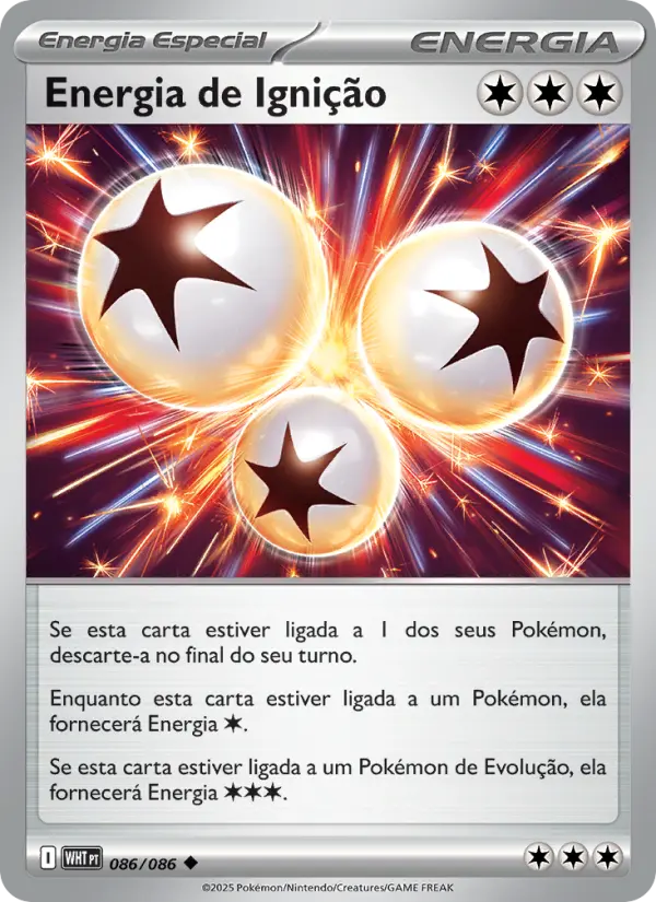 Carta Energia de Ignição, número 086/86 da coleção Fogo Branco