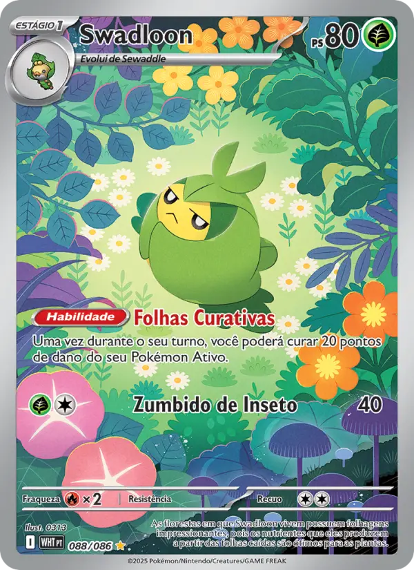 Carta Swadloon, número 088/86 da coleção Fogo Branco