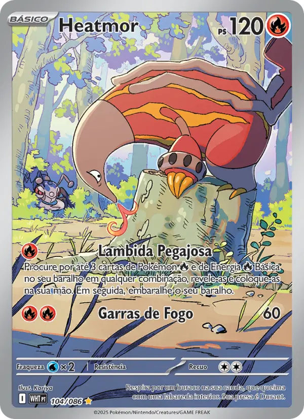 Carta Heatmor, número 104/86 da coleção Fogo Branco