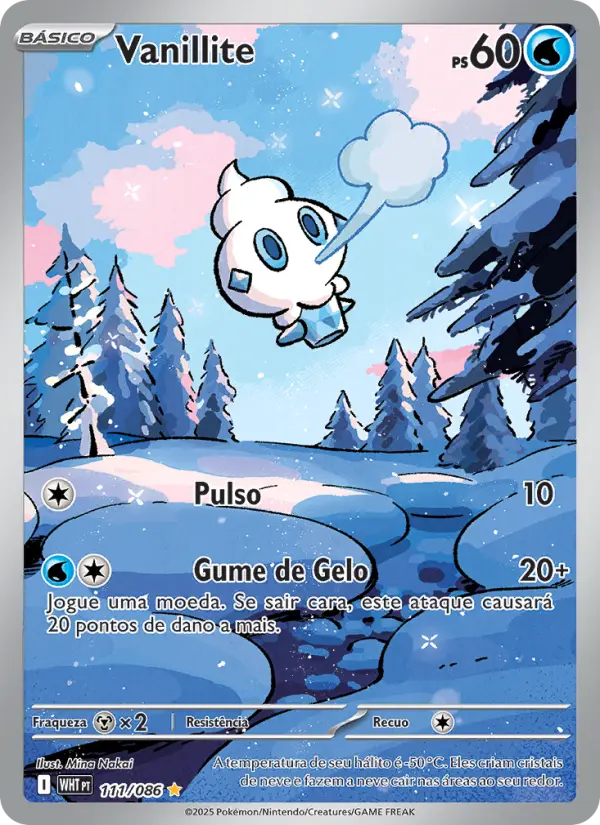 Carta Vanillite, número 111/86 da coleção Fogo Branco