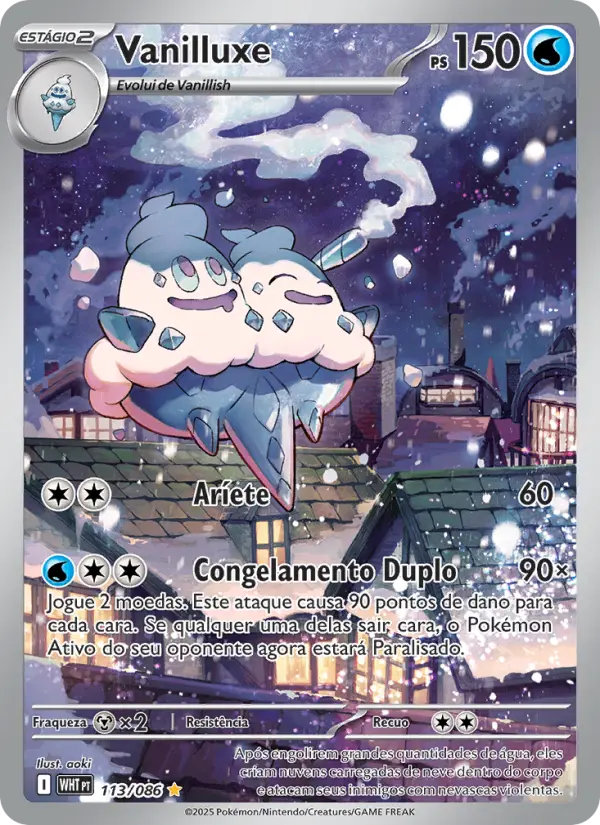 Carta Vanilluxe, número 113/86 da coleção Fogo Branco