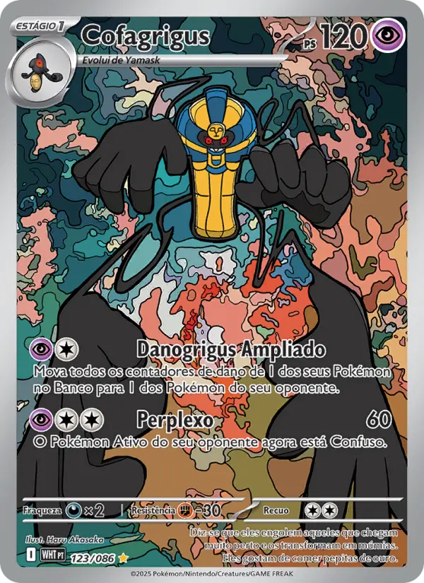 Carta Cofagrigus, número 123/86 da coleção Fogo Branco