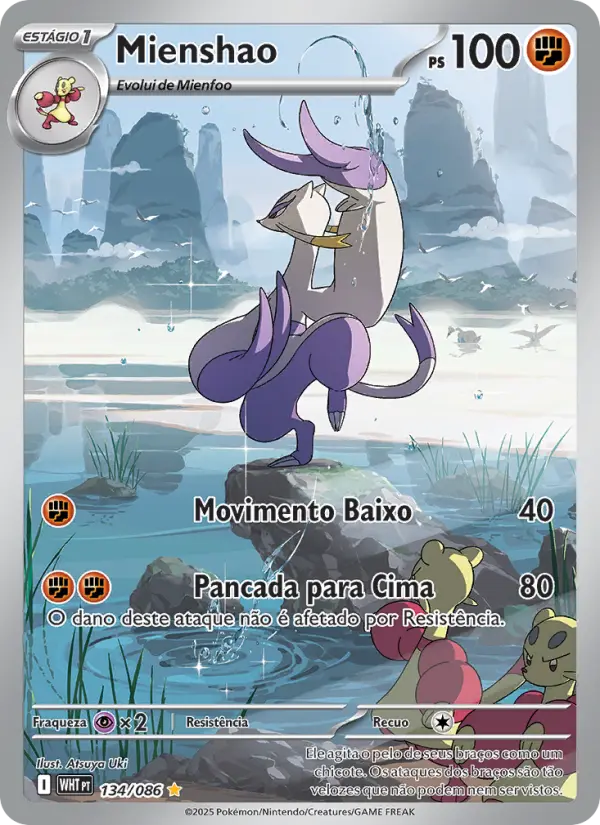 Carta Mienshao, número 134/86 da coleção Fogo Branco