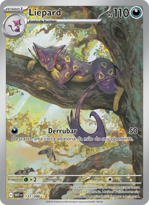 Carta Liepard, número 137/86 da coleção Fogo Branco