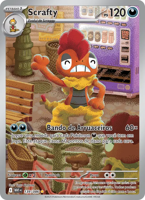 Carta Scrafty, número 139/86 da coleção Fogo Branco