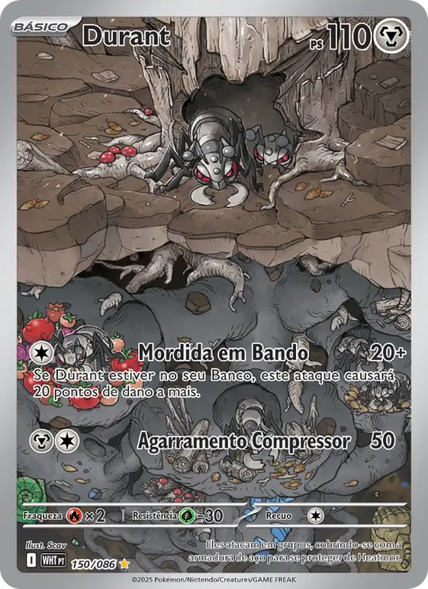 Carta Durant, número 150/86 da coleção Fogo Branco