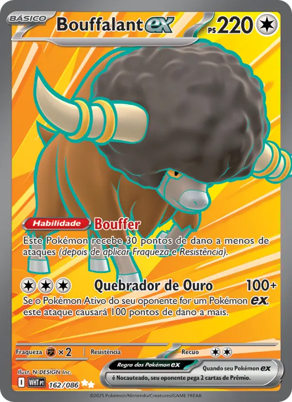 Carta Bouffalant ex, número 162/86 da coleção Fogo Branco