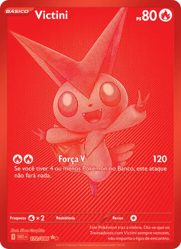 Carta Victini, número 172/86 da coleção Fogo Branco
